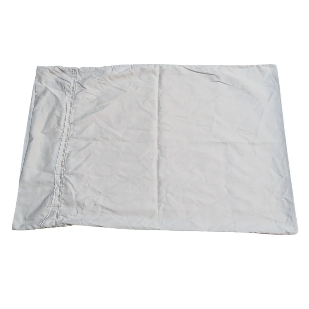 Barbara Barry Flat Sheet & Sham Queen Light Grey Embroidered 100% Cotton